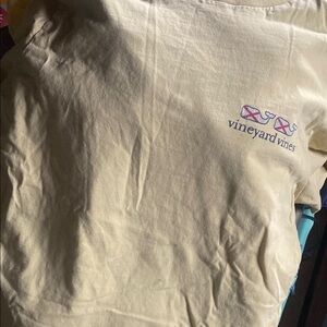 Vineyard Vines Cream Polo T-Shirt with Short Sleeves